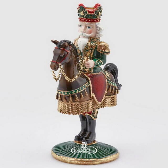 Декоративный подсвечник Щелкунчик - Prince Theodore Christmas 33 см зеленый EDG