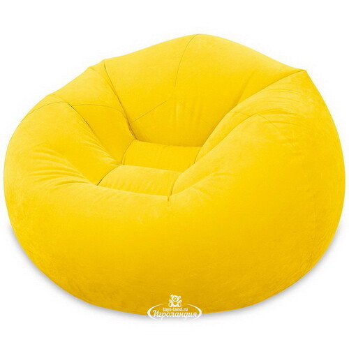 Надувное кресло Beanless Bag Chair 107*104*69 см желтое INTEX