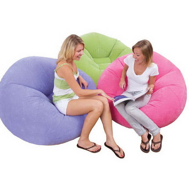 Надувное кресло Beanless Bag Chair 107*104*69 см розовое INTEX