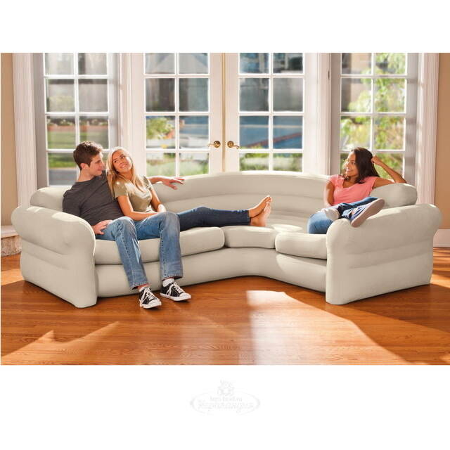 Надувной угловой диван Corner Sofa 257*203 см INTEX (Интекс)