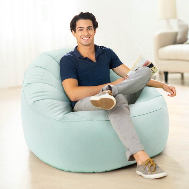 Надувное кресло Beanless Bag Chair 112*104*74 см шалфейное INTEX