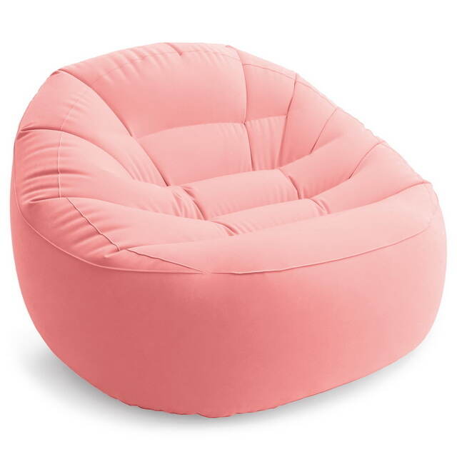 Надувное кресло Beanless Bag Chair 112*104*74 см коралловое INTEX (Интекс)