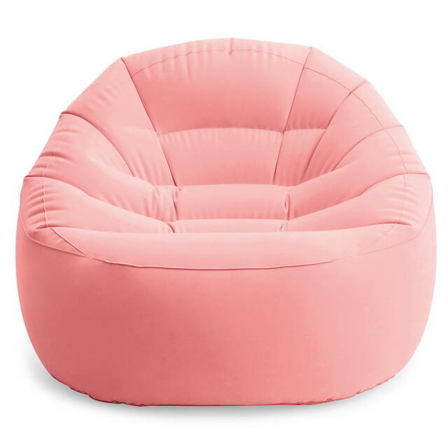 Надувное кресло Beanless Bag Chair 112*104*74 см коралловое INTEX (Интекс)
