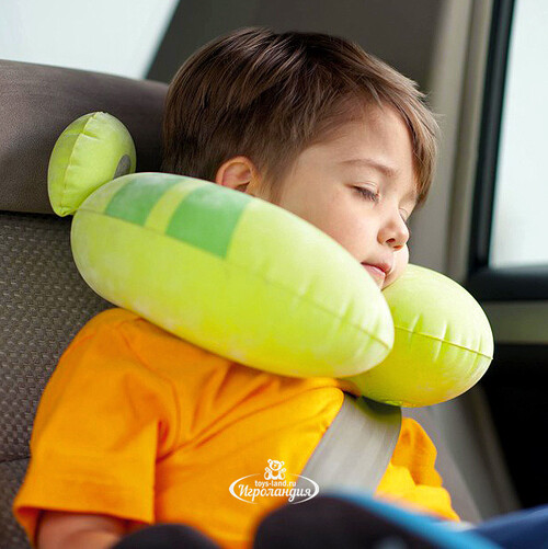 Детская надувная подушка в дорогу Лягушка 28*30*8 см  в интернет .