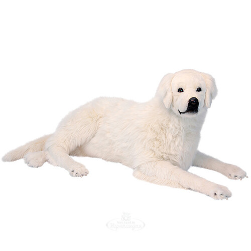 Большая мягкая игрушка Пиренейская горная собака лежащая 130 см Hansa Creation