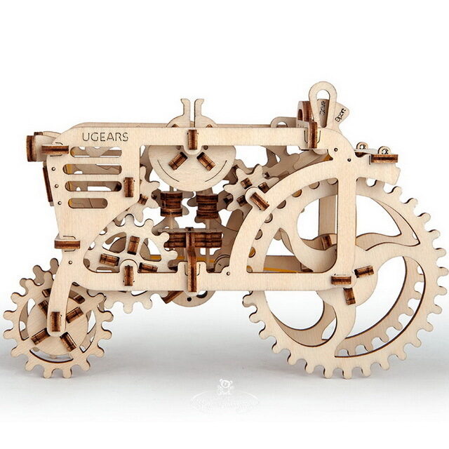 Механический конструктор 3D-пазл Трактор, 20*14 см, 97 эл Ugears