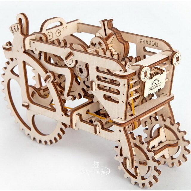 Механический конструктор 3D-пазл Трактор, 20*14 см, 97 эл Ugears