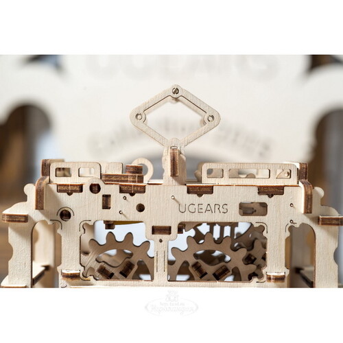 Механический конструктор 3D-пазл Трамвай с рельсами, 77*16 см, 154 эл Ugears