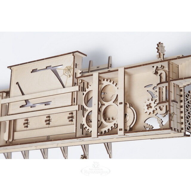 Механический конструктор 3D-пазл Перрон, 75*24 см, 196 эл Ugears