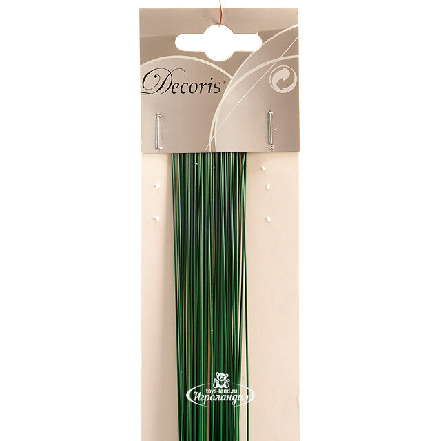 Проволока для елочных игрушек зеленая, 60 шт Kaemingk (Кейминг)