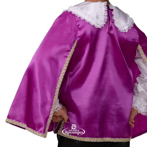 Карнавальный костюм Мушкетер, фиолетовый, рост 110 см Батик