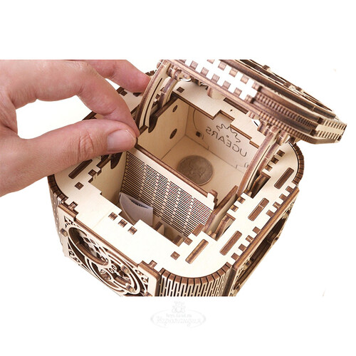 Механический конструктор 3D-пазл Шкатулка с секретом 14*9 см, 119 эл Ugears