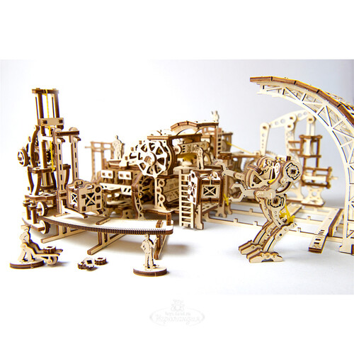 Механический конструктор 3D-пазл Фабрика роботов 44*29 см, 598 эл Ugears