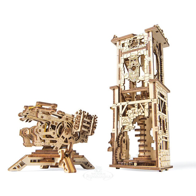 Механический конструктор 3D-пазл Башня-аркбаллиста 15*10 см 292 эл Ugears