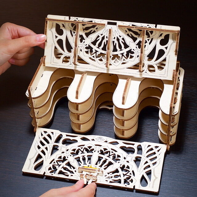 Механический конструктор 3D-пазл Кардхолдер 25*24 см, 77 эл Ugears