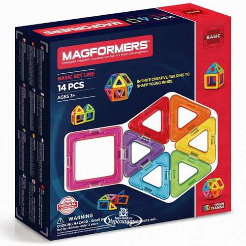 Магнитный конструктор Magformers Basic Set 14 деталей Magformers