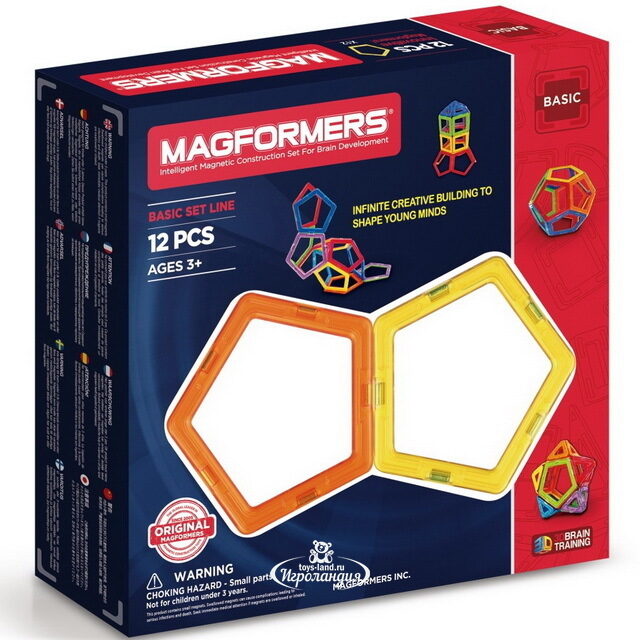 Магнитный конструктор Magformers Basic Set 12 деталей Magformers (Магформерс)