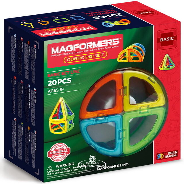 Магнитный конструктор Magformers Curve 20 деталей Magformers (Магформерс)