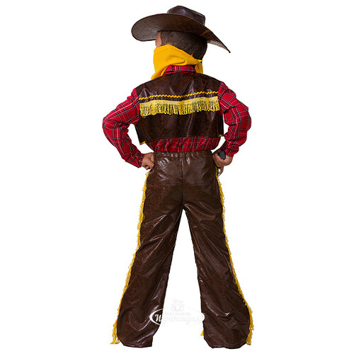 Карнавальный костюм Ковбой, желтый, рост 134 см Батик
