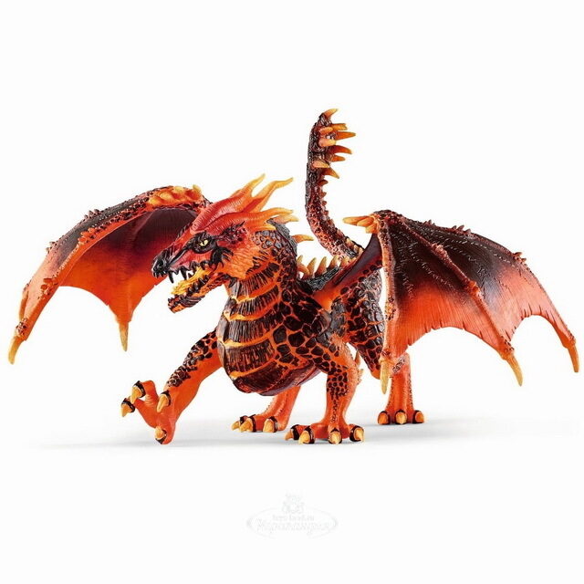 Фигурка Дракон Лава 22 см с подвижной нижней челюстью и крыльями Schleich (Шляйх)