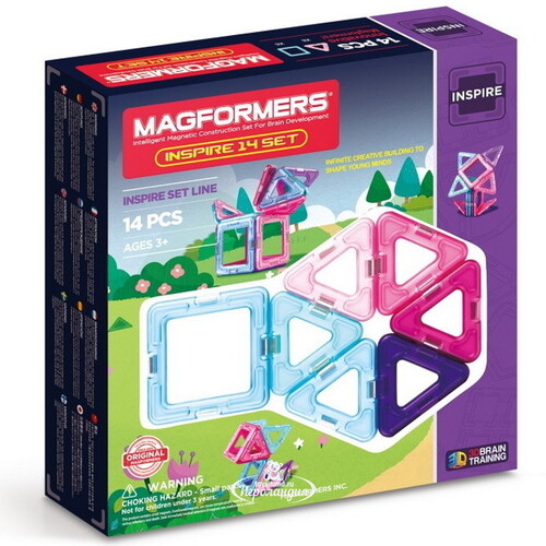 Магнитный конструктор для девочек Magformers Inspire Set 14 деталей Magformers