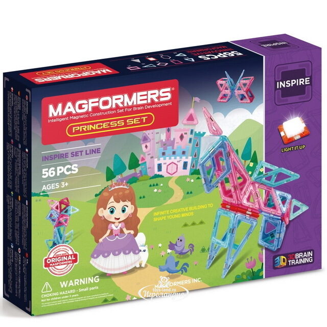 Магнитный конструктор для девочек Magformers Princess Set 56 деталей Magformers