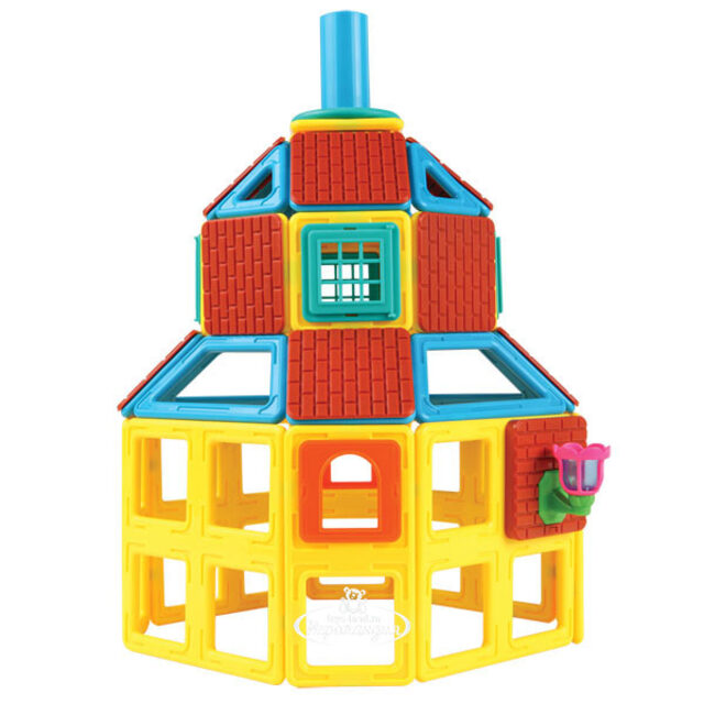 Большой магнитный конструктор Magformers Village Set 110 деталей Magformers