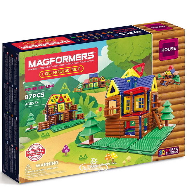 Магнитный конструктор Magformers Log House Set 87 деталей Magformers