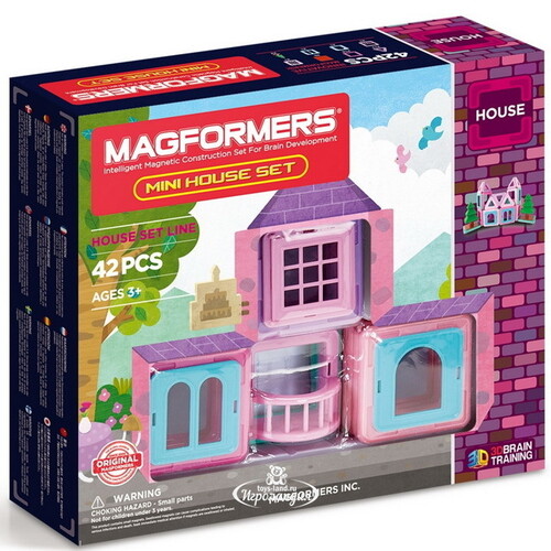 Магнитный конструктор для девочек Magformers Mini House Set 42 детали Magformers