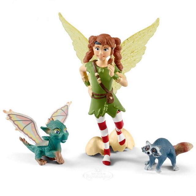 Набор фигурок Эльфийка Марвин с Нугуром и Пиу 3 шт, Bayala Schleich