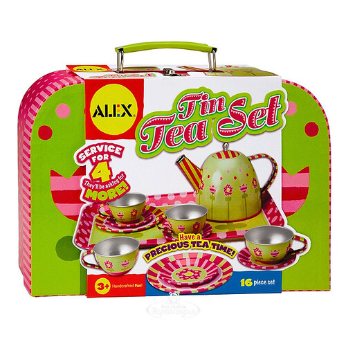 Чайный сервиз Весна в чемодане 16 предметов металл Alex