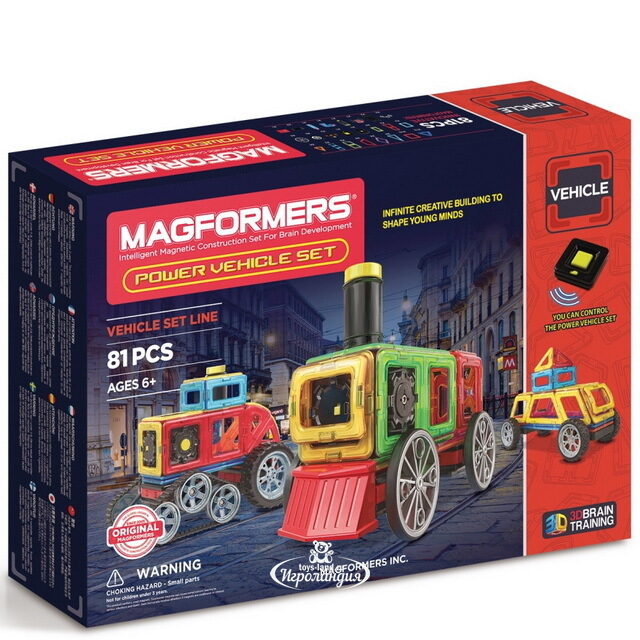 Магнитный конструктор Magformers Power Vehicle Set 81 деталь Magformers