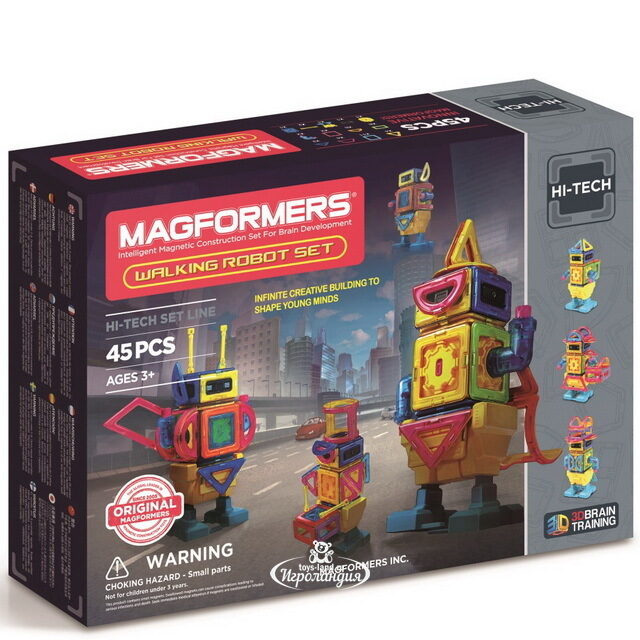 Магнитный конструктор Magformers Walking Robot Set 45 деталей Magformers