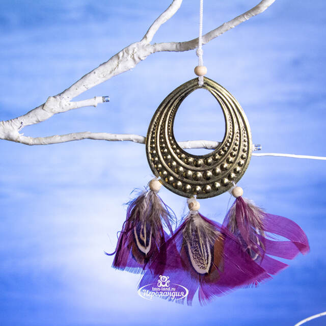 Елочная подвеска Этнические мотивы 28 см бордовая Kaemingk