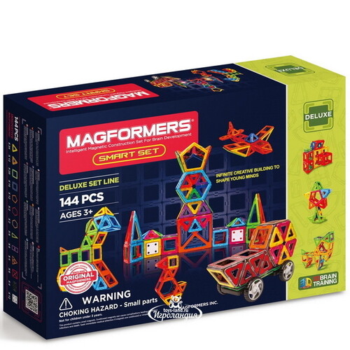 Большой магнитный конструктор Magformers Smart Set 144 детали Magformers