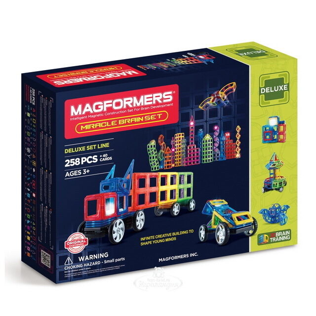 Большой магнитный конструктор Magformers Miracle Brain Set 258 деталей Magformers