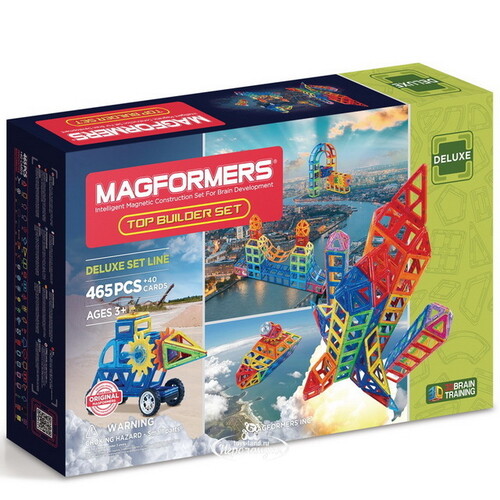 Большой магнитный конструктор Magformers Top Builder Set 465 деталей Magformers