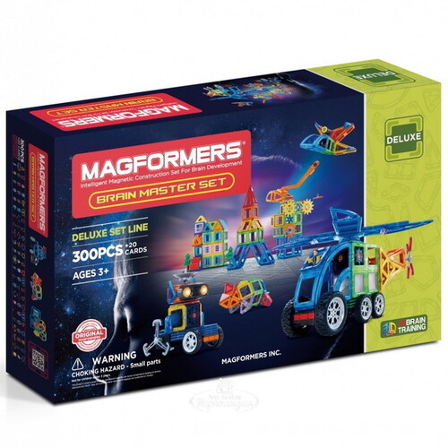 Большой магнитный конструктор Magformers Brain Master Set 300 деталей Magformers