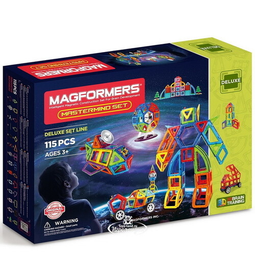Большой магнитный конструктор Magformers Mastermind Set 115 деталей Magformers