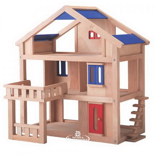 Деревянный кукольный домик с террасой 55*44*62 см Plan Toys