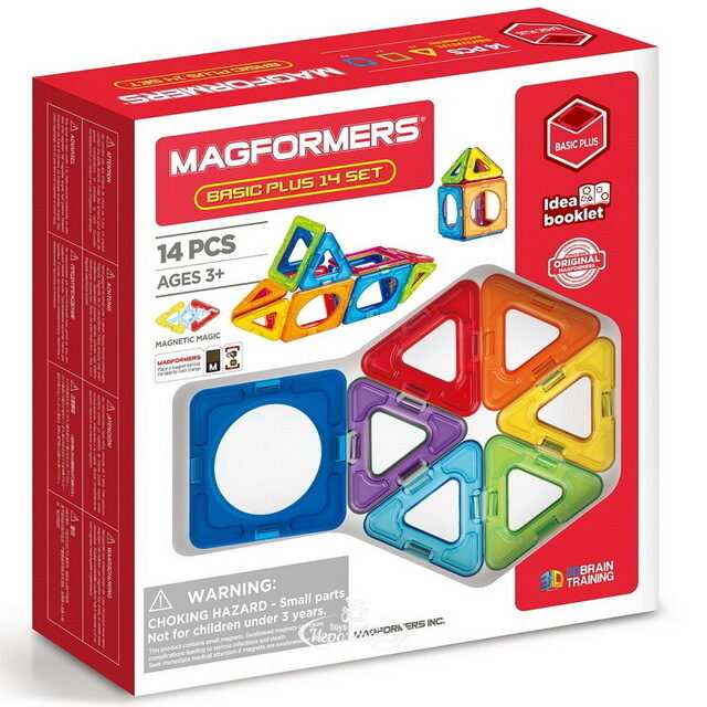 Магнитный конструктор Magformers Basic Plus 14 деталей Magformers