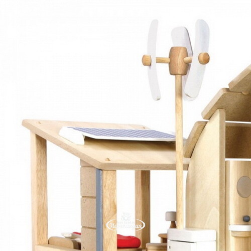 Деревянный кукольный домик Эко с мебелью 46*56*57 см Plan Toys