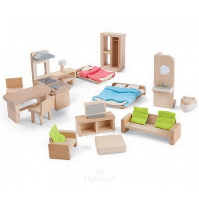 Мебель для кукольного дома на 5 комнат Plan Toys