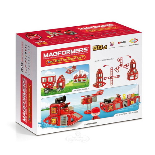 Магнитный конструктор Magformers Amazing Rescue Set 50 деталей Magformers
