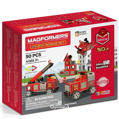 Магнитный конструктор Magformers Amazing Rescue Set 50 деталей Magformers