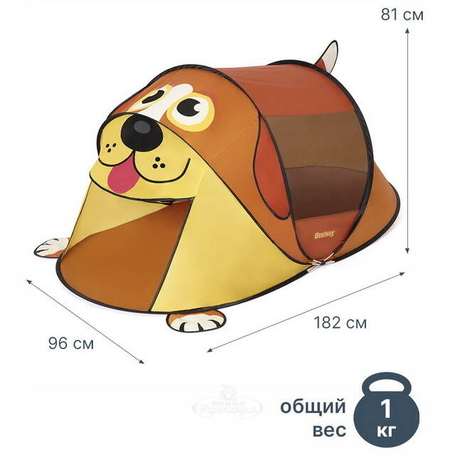 Детская палатка Puppy Play 182*96*81 см Bestway