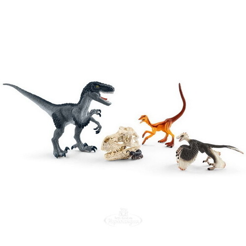 Игровой набор Динозавры Рапторы на охоте с фигурками динозавров Schleich