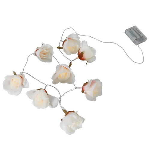 Светодиодная гирлянда на батарейках Розы Версилия, 1.75 м, 8 теплых белых LED ламп, прозрачный ПВХ, IP20 Star Trading