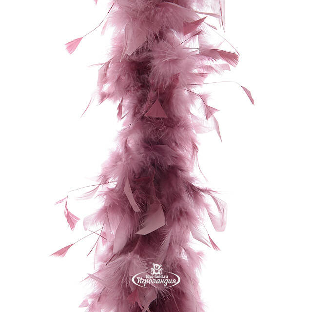 Гирлянда Боа из перьев 184 см мраморный розовый Kaemingk