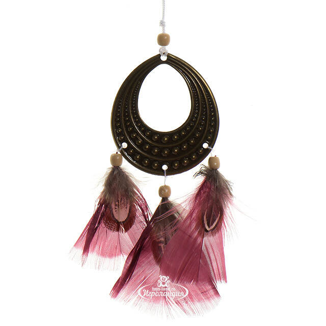 Елочная подвеска Этнические мотивы 28 см бордовая Kaemingk